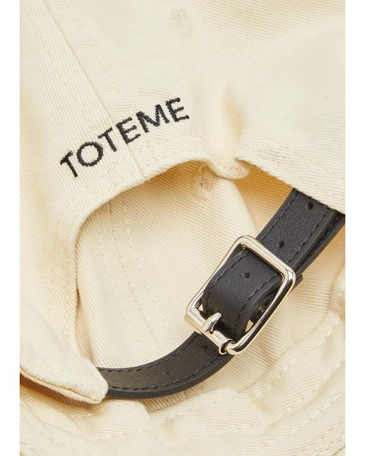 Totême  Natural Totême Logo-embroidered Cotton Cap