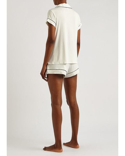Eberjey White Gisele Stretch-Jersey Pyjama Set