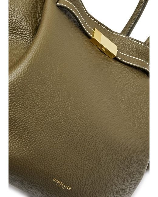 DeMellier London Green The Midi New York Leather Tote