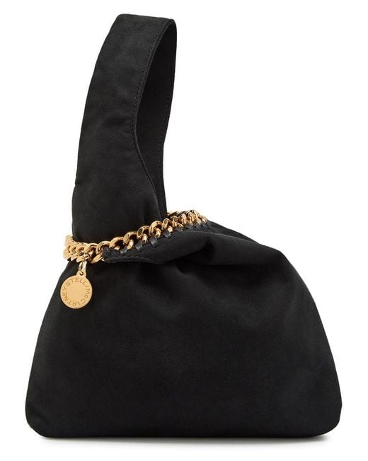 Stella McCartney Black Falabella Suede Wristlet Bag