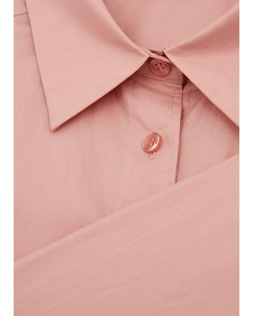 By Malene Birger Pink Derris Cotton-Poplin Shirt