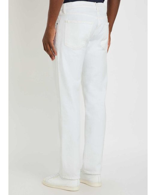 Citizens of Humanity White Elijah Relaxed Straight-Leg Jeans for men