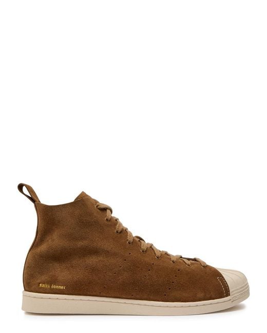 Wales Bonner Brown Adidas X X Superstar Brushed Suede Sneakers for men