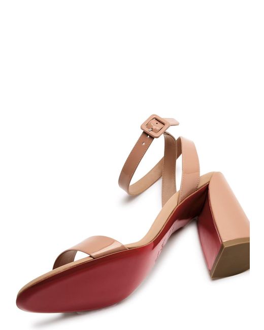 Christian Louboutin Brown Miss Sabina 85 Patent Leather Sandals