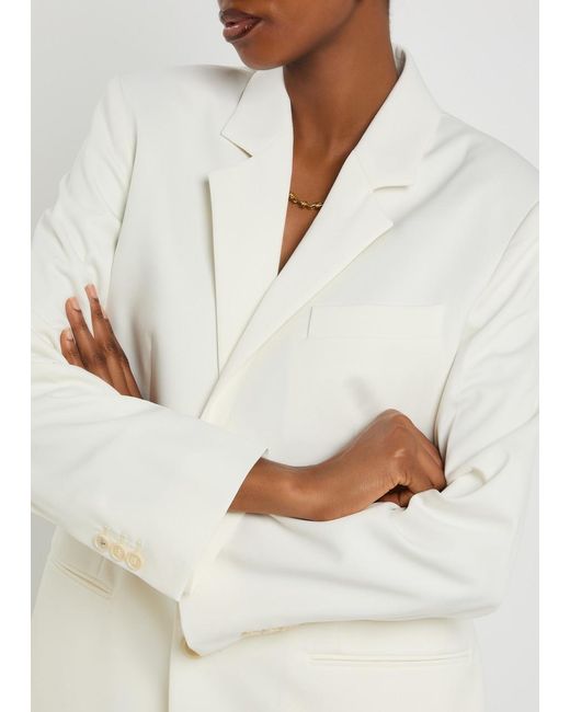 Victoria Beckham Natural Tailored Twill Blazer