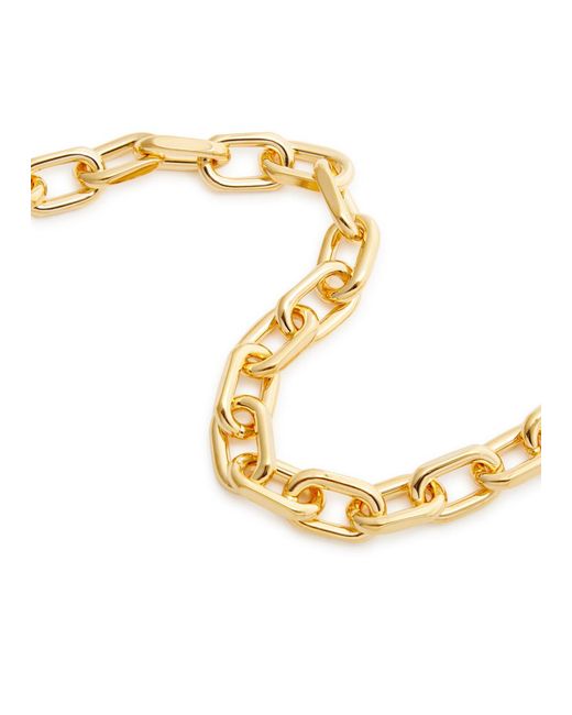 Rabanne Metallic Double Chain Xl Link -plated Necklace