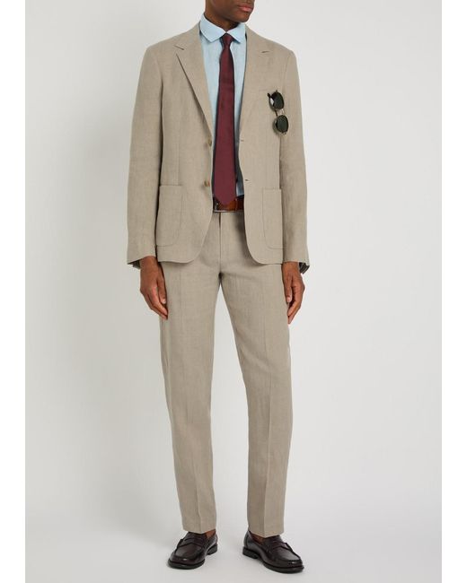 Sunspel Natural Linen Blazer for men