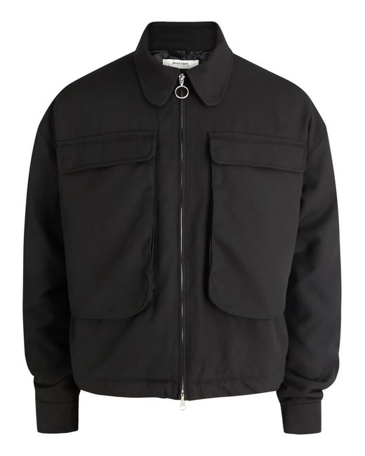 About Blank Black Utility Canvas Jacket for men