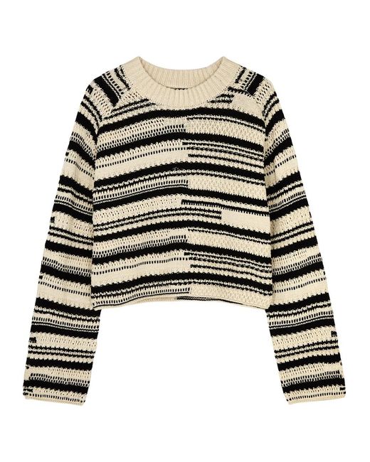 Day Birger et Mikkelsen Black Valery Striped Cotton Jumper