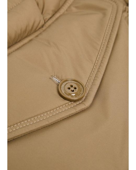 Moncler Natural Clunye Faux Fur-Trimmed Nylon Jacket for men