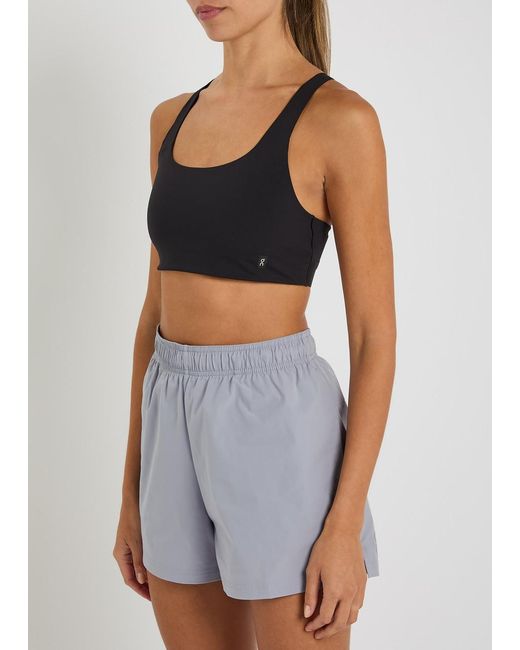 On Shoes Black Studio Stretch-Jersey Bra Top