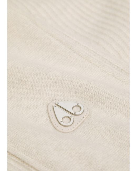 Moose Knuckles Natural Colson Ribbed Wool Sweatshirt for men