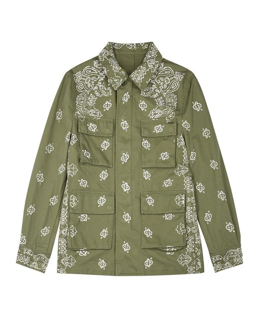 Amiri Green Printed Cotton Jacket for Men | Lyst UK