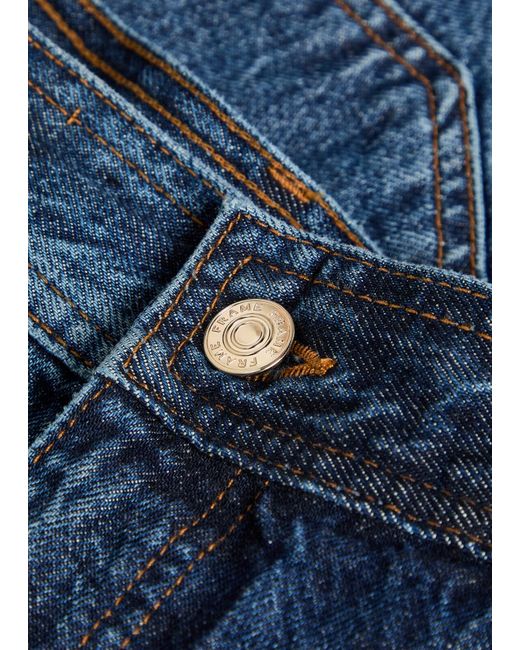 FRAME Blue The Dockside Denim Shorts