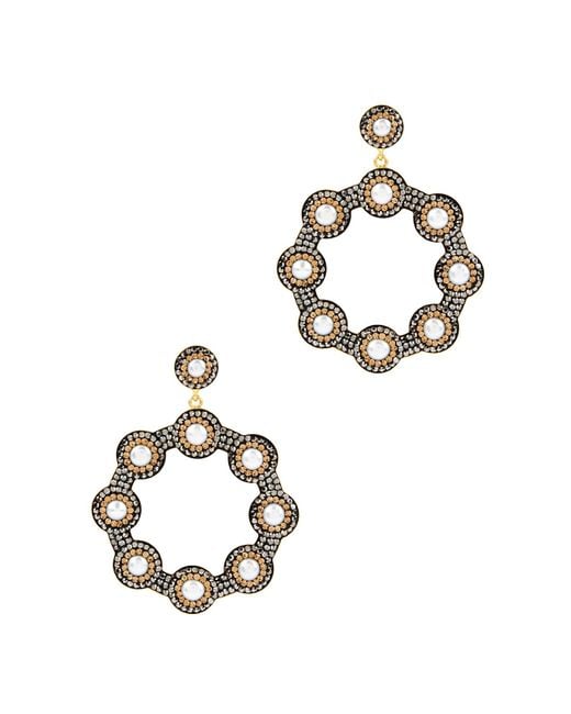 SORU Metallic Baroque 18Kt-Plated Hoop Earrings