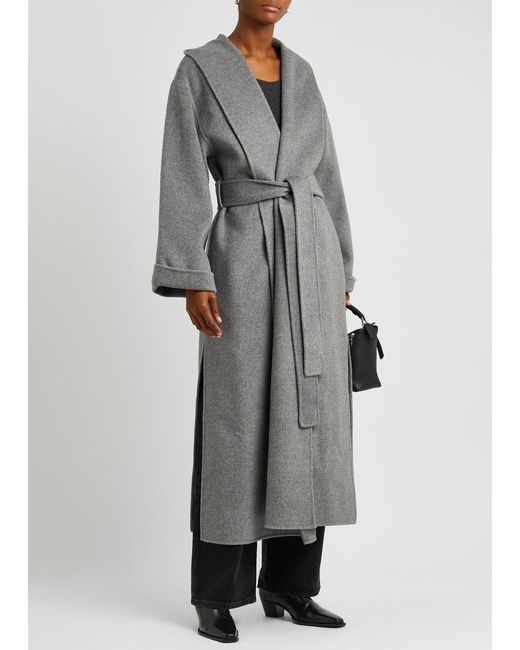 By Malene Birger Gray Trullem Belted Wool Coat