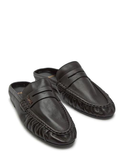 Saint Laurent Gray Le Loafer 15 Leather Loafers