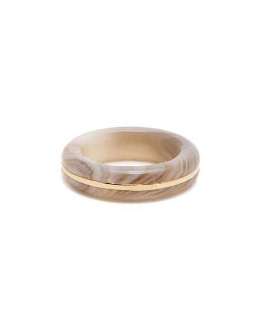 BY PARIAH White Essential Agate Stacking Ring