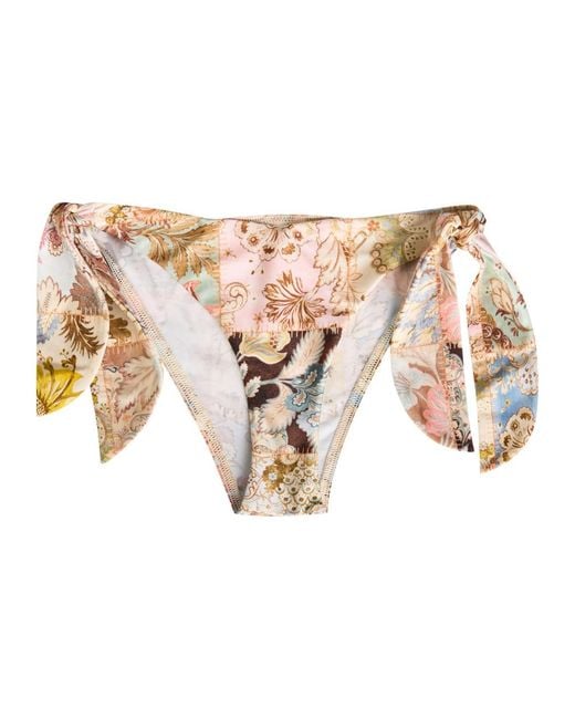 Zimmermann Natural Daylight Printed Bikini Briefs