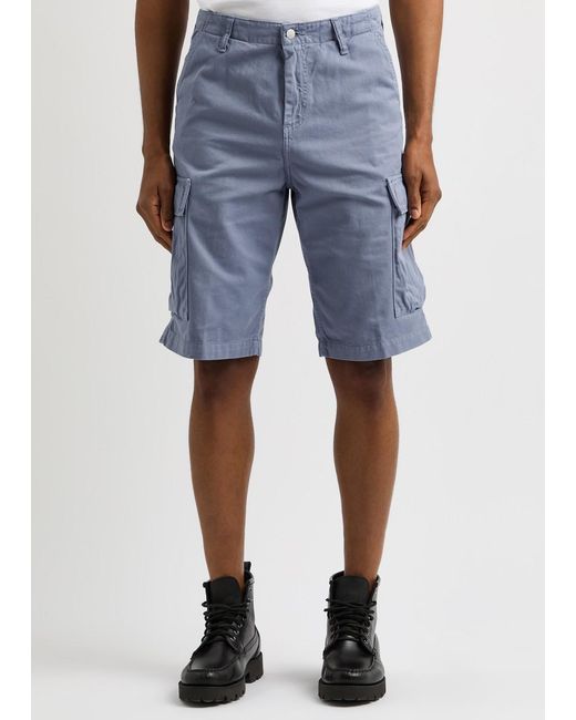 Carhartt Blue Twill Cargo Shorts for men