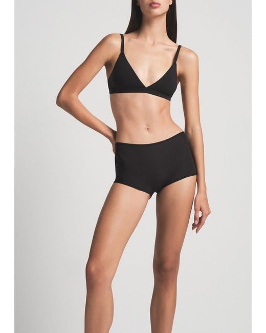 Skims Black Stretch-Jersey Boy Shorts