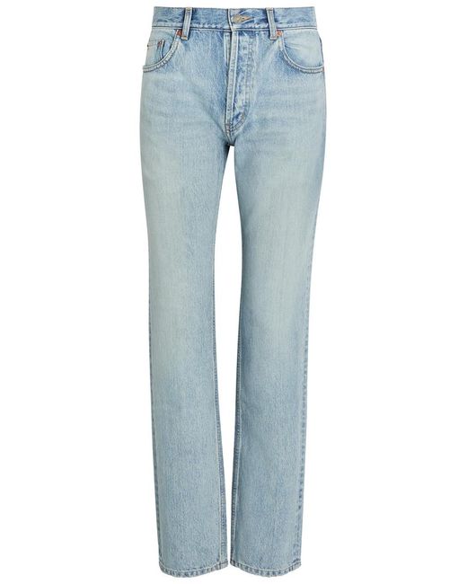 Saint Laurent Blue Straight-Leg Jeans