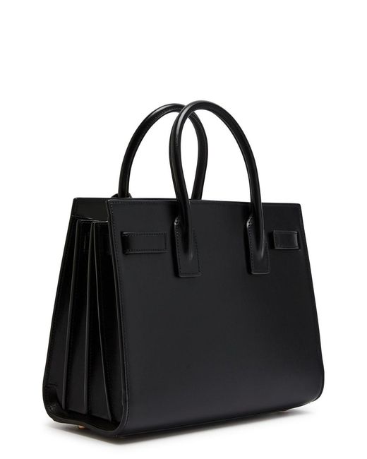 Saint Laurent Black Sac De Jour Mini Leather Top Handle Bag