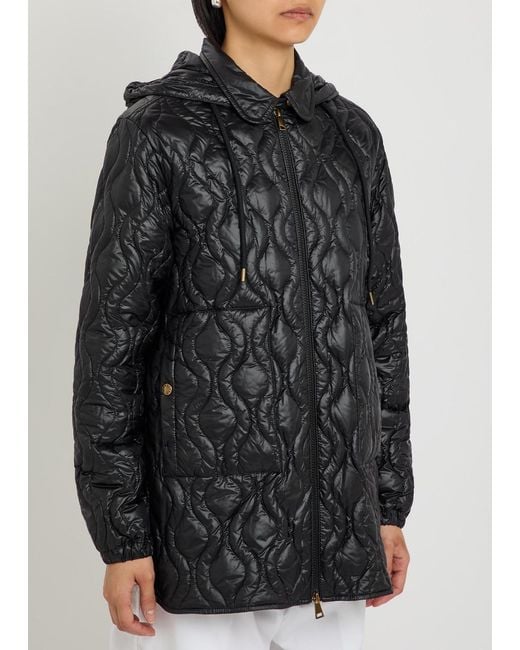 Moncler Black Balette Hooded Quilted Jacket