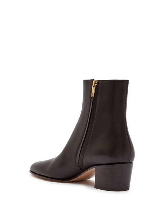 Gianvito Rossi Brown Spencer 45 Leather Ankle Boots