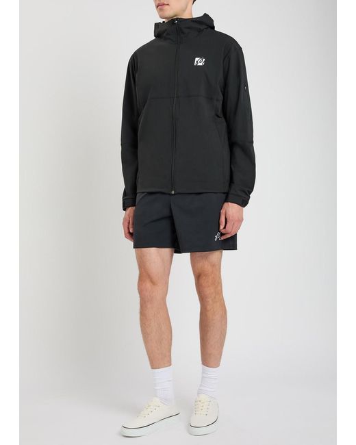 Malbon Black Scooter Logo-Embroidered Coolcore Shorts for men