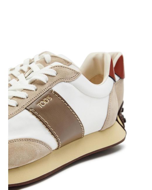 Tod's White Sportivo Active 26L Panelled Satin-Twill Sneakers for men