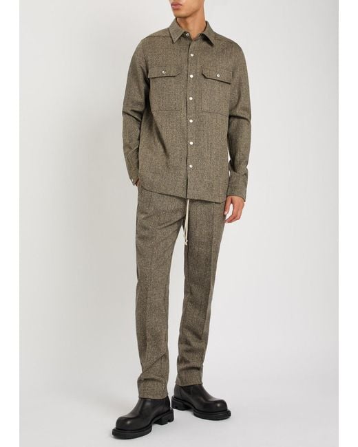 Rick Owens Natural Slim-Leg Wool Sweatpants for men