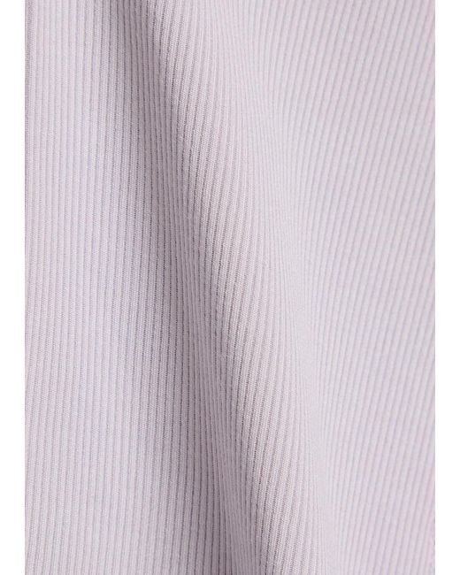 vuori Pink Pose Ribbed Jersey Top
