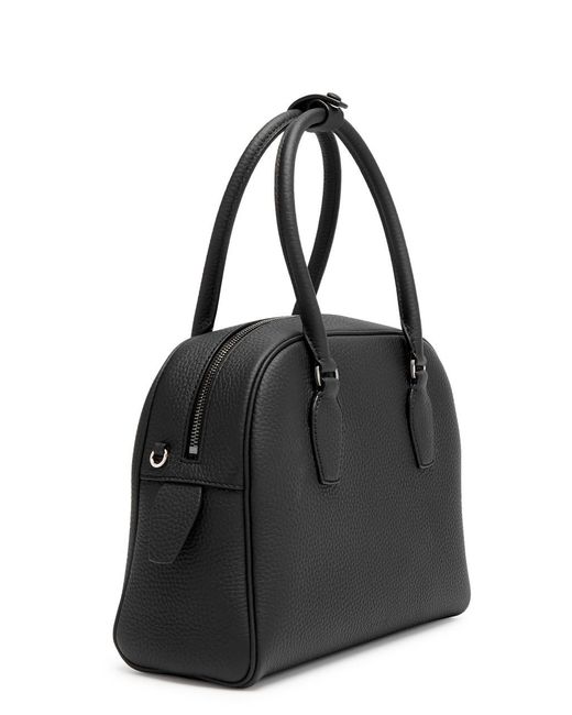 The Row Black India 10 Grained Nubuck Top Handle Bag