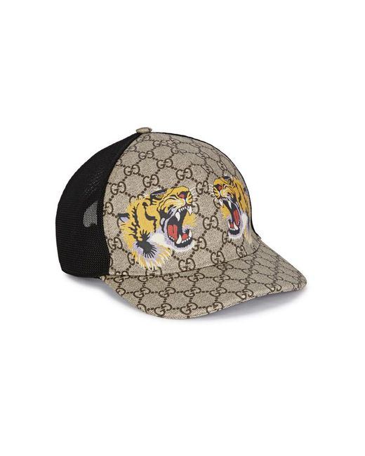 Gucci Brown Tiger Baseball Cap for men