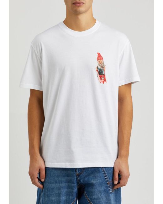 J.W. Anderson White Gnome Printed Cotton T-shirt for men