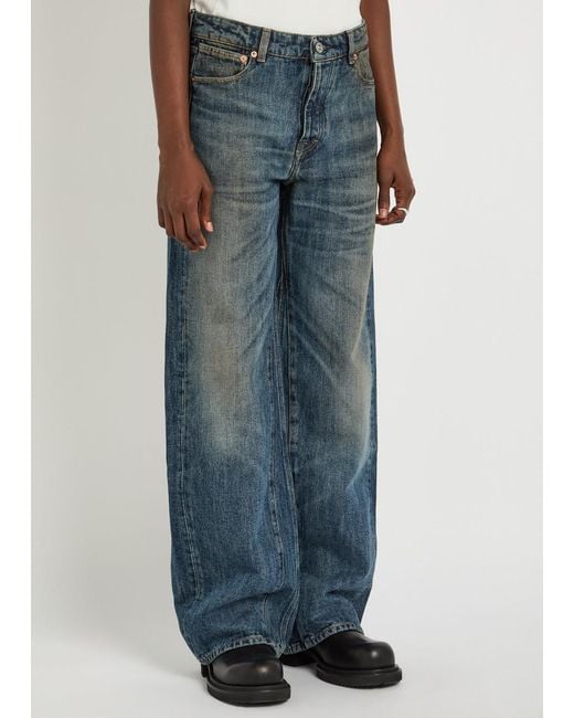 Our Legacy Blue Treble Cut Wide-Leg Denim Jeans