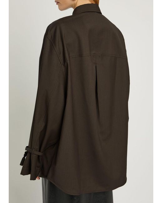 Totême  Brown Wool Shirt