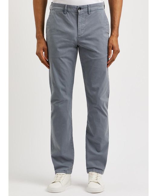 7 For All Mankind Blue Slimmy Stretch-cotton Chinos for men