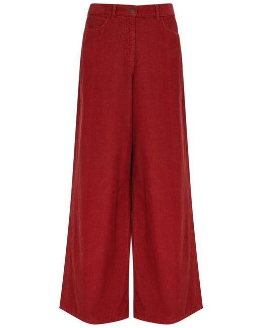 The Row Red Chan Wide-Leg Corduroy Trousers