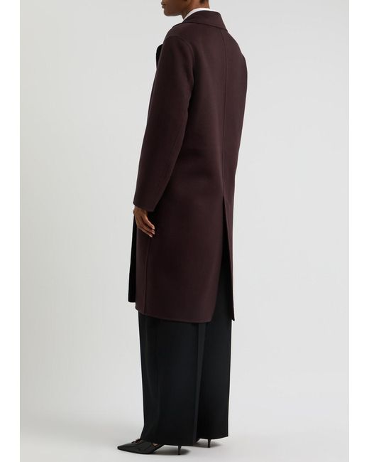 Stella McCartney Red Double-Breasted Wool Coat