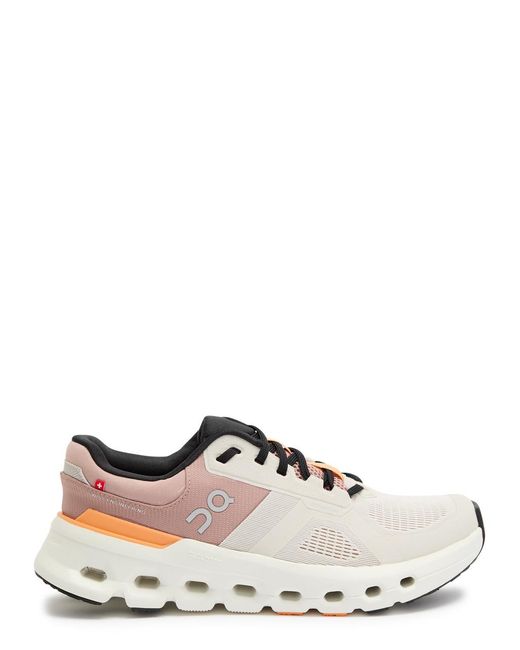 On Shoes Orange Cloud Runner 2 Panelled Knit Sneakers