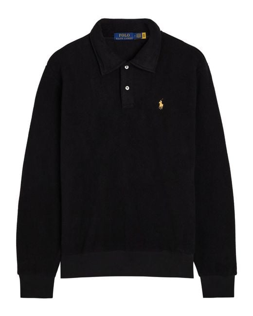 Polo Ralph Lauren Black Logo Cable-Knit Wool And Cashmere-Blend Jumper for men