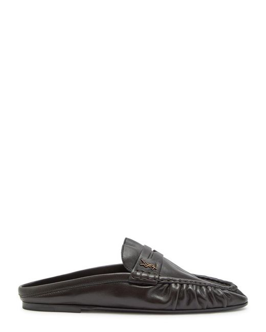 Saint Laurent Gray Le Loafer 15 Leather Loafers