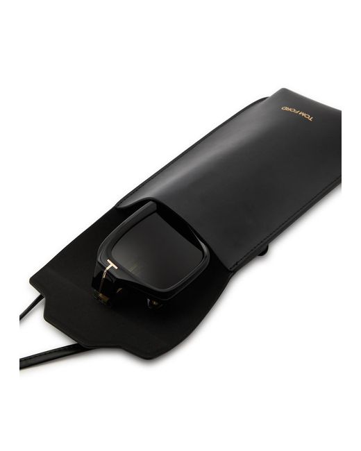 Tom Ford Black Icon Aviator-Style Sunglasses for men