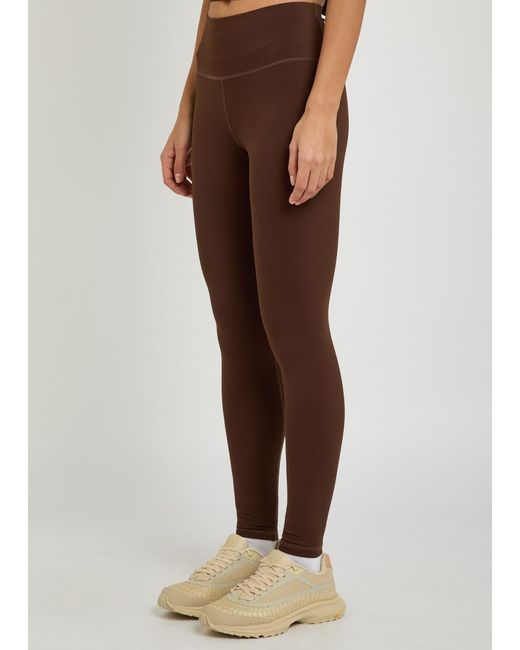 Now You Live Brown Willoughby Stretch-Jersey Leggings