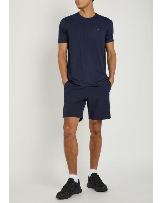 Now You Live Blue Shearsby Logo-Print Jersey T-Shirt for men