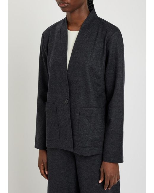 Eileen Fisher Black Wool Jacket