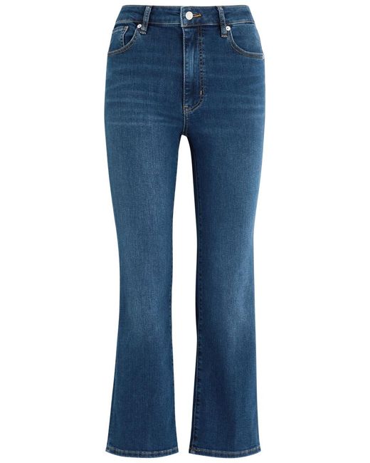 FRAME Blue The Reboot Crop Boot-Leg Jeans
