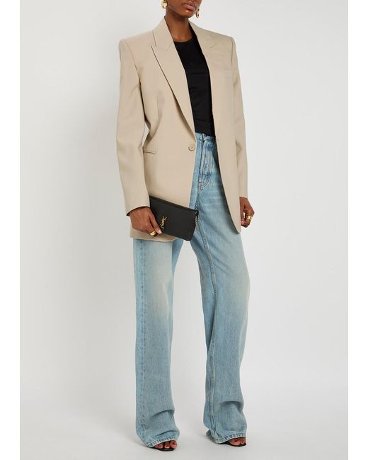 Saint Laurent Natural Wool Blazer Jacket